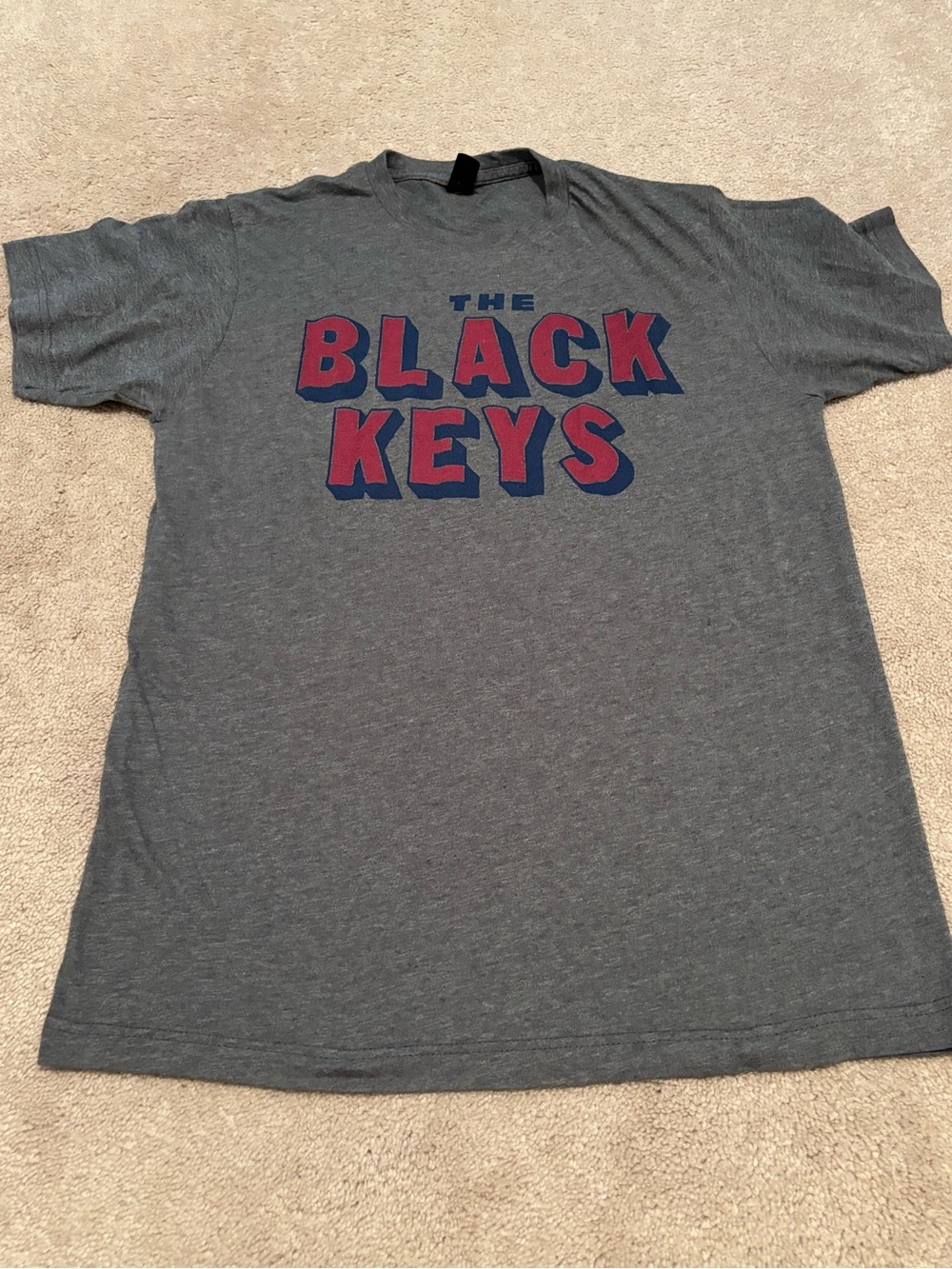 The Black Keys Adult Medium Gray Logo Tee Men's Graphic Shirt